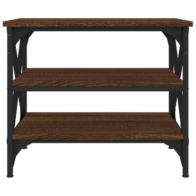 vidaXL Príručný stolík hnedý dub 55x38x45 cm spracované drevo