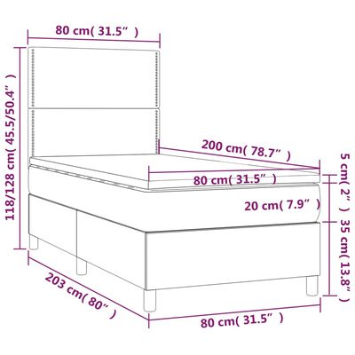 vidaXL Boxspring posteľ s matracom čierna 80x200 cm umelá koža