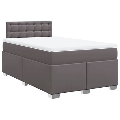 vidaXL Boxspring posteľ s matracom sivá 120x190 cm umelá koža