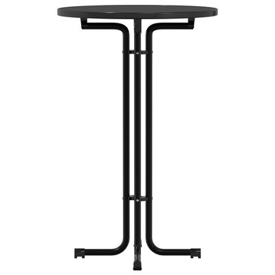vidaXL Jedálenský stôl čierny Ø70x110 cm kompozitné drevo a oceľ