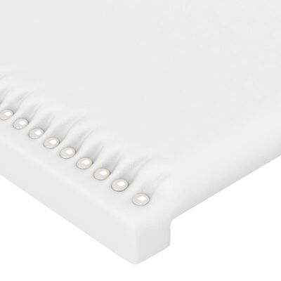 VidaXL Čelo postele biele 147x16x78/88 cm umelá koža