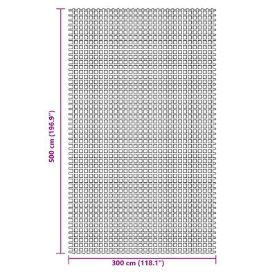 vidaXL Kempingová podložka zelená 5x3 m