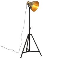 vidaXL Podlahová lampa 25 W starožitná mosadzná 61x61x90/150 cm E27