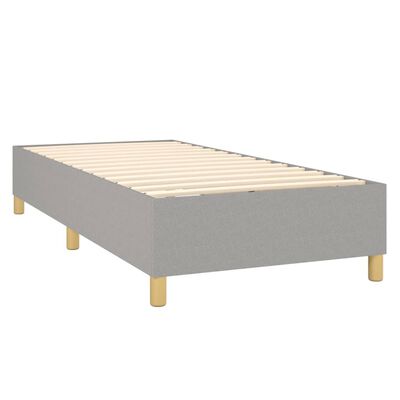 vidaXL Boxspring posteľ s matracom bledosivý 100x200 cm látka