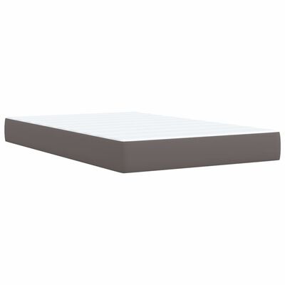 vidaXL Boxspring posteľ s matracom sivá 120x190 cm umelá koža