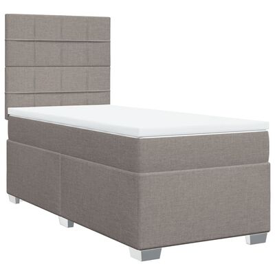 vidaXL Boxspring posteľ s matracom sivohnedý 100x200 cm látka