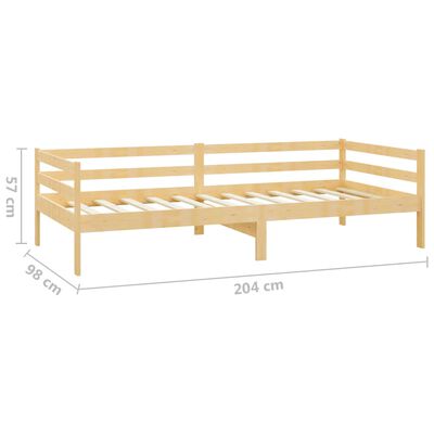 vidaXL Denná posteľ s matracom 90x200 cm, borovicový masív