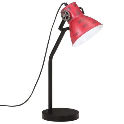 vidaXL Stolová lampa 25 W šmuhovaná červená 17x17x60 cm E27