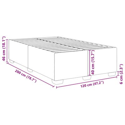 vidaXL Posteľný rám čierny 120x200 cm umelá koža