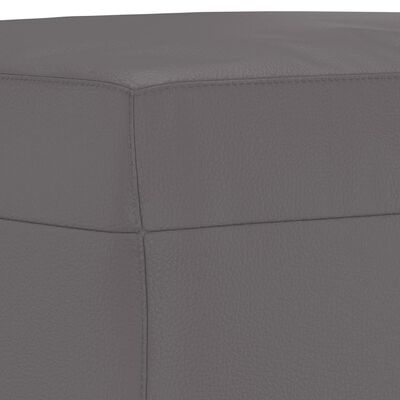 vidaXL 3-dielna sedacia súprava s vankúšmi sivá umelá koža