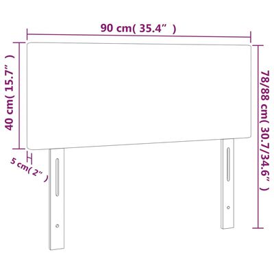 vidaXL Čelo postele čierne 90x5x78/88 cm umelá koža