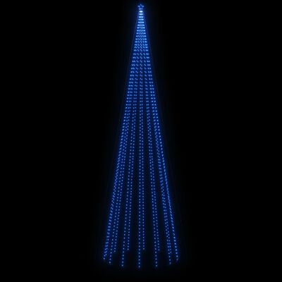 vidaXL Vianočný stromček s hrotom 1134 modrých LED 800 cm