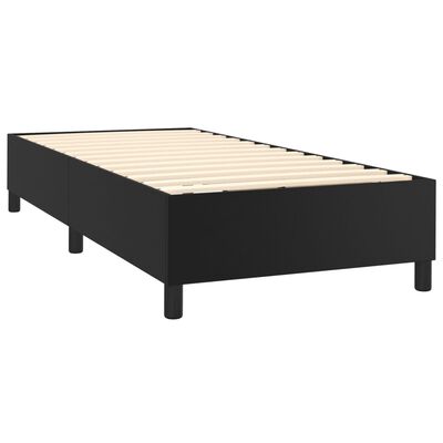 vidaXL Boxspring posteľ s matracom čierna 100x200 cm umelá koža