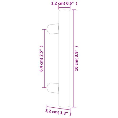 vidaXL Rukoväte na skrinku 20 ks strieborné 64 mm nehrdzavejúca oceľ