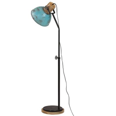vidaXL Podlahová lampa 25 W šmuhovaná modrá 30x30x100-150 cm E27