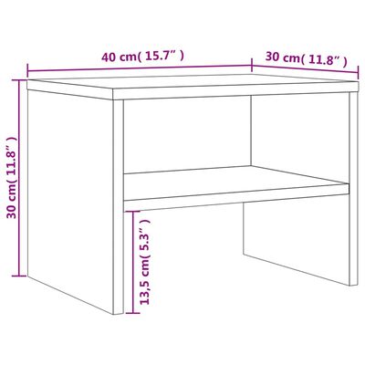 vidaXL Nočné stolíky 2 ks hnedý dub 40x30x30 cm spracované drevo