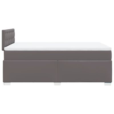 vidaXL Boxspring posteľ s matracom sivá 120x190 cm umelá koža