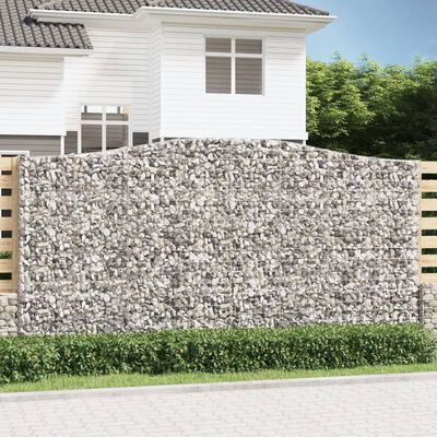 vidaXL Oblúkový gabionový kôš 3 ks 400x50x200/220cm pozinkované železo