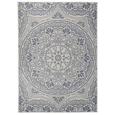 vidaXL Vonkajší koberec s plochým tkaním 200x280 cm modrý vzorovaný