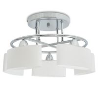 vidaXL Stropná lampa s elipsovými tienidlami na 5 žiaroviek E14, 200 W