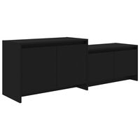 vidaXL TV skrinka, čierna 146,5x35x50 cm, kompozitné drevo