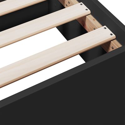 vidaXL Posteľný rám so zásuvkami čierny 160x200 cm kompozitné drevo