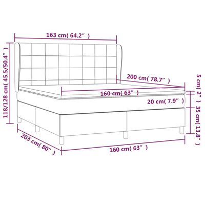 vidaXL Boxspring posteľ s matracom svetlosivá 100x200 cm látka