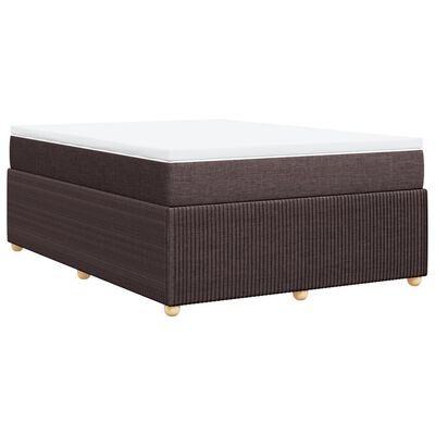 vidaXL Boxspring posteľ s matracom tmavohnedá 140x200 cm látka