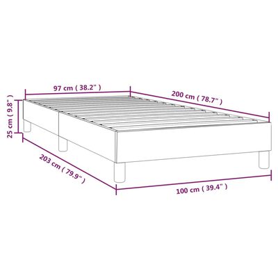 vidaXL Posteľný rám sivá 100x200 cm umelá koža