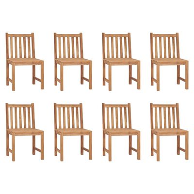 vidaXL Záhradné stoličky 8 ks tíkový masív