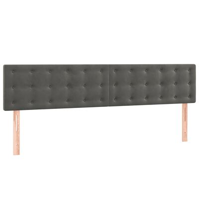 vidaXL Posteľný rám boxspring s matracom tmavosivý 160x200 cm zamat