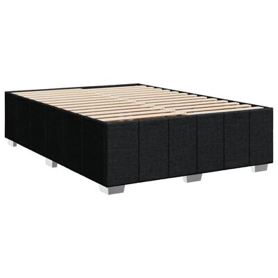 vidaXL Posteľný rám boxspring s matracom čierny 140x200 cm látka