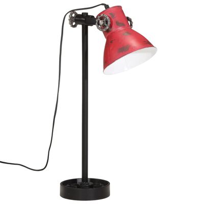 vidaXL Stolová lampa 25 W šmuhovaná červená 15x15x55 cm E27