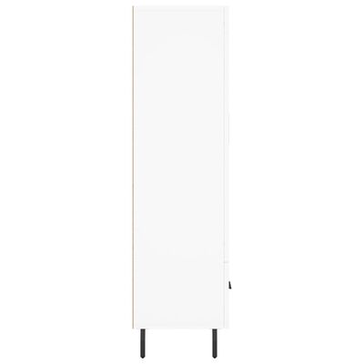 vidaXL Vysoká skrinka biela 69,5x31x115 cm kompozitné drevo