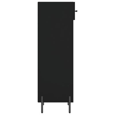 vidaXL Botník čierny 30x35x105 cm kompozitné drevo