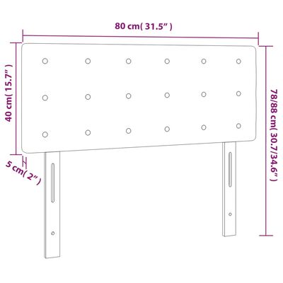 vidaXL Čelo postele tmavozelené 80x5x78/88 cm zamat