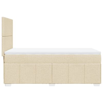 vidaXL Boxspring posteľ s matracom krémová 100x200 cm látka