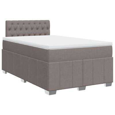 vidaXL Boxspring posteľ s matracom sivohnedý 120x200 cm látka