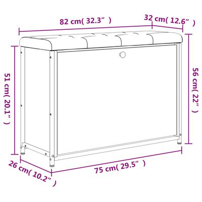 vidaXL Lavička na topánky s vyklápacou zásuvkou hnedý dub 82x32x56 cm