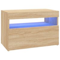 vidaXL TV skrinka s LED svetlami dub sonoma 60x35x40 cm