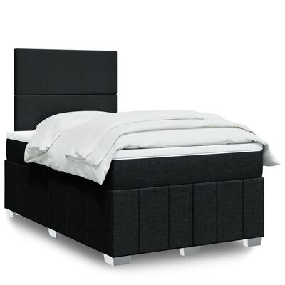 vidaXL Boxspring posteľ s matracom čierny 120x200 cm látka