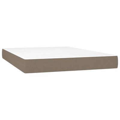 vidaXL Posteľný rám boxspring s matracom sivohned 140x200 cm látka