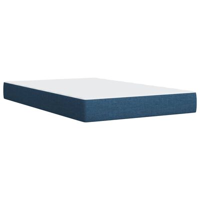 vidaXL Posteľný rám boxspring s matracom modrý 90x190 cm látka