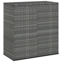 vidaXL Záhradný úložný box z polyratanu 100x49x103,5 cm sivý