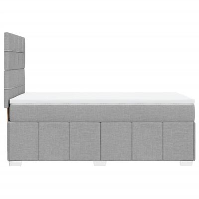 vidaXL Boxspring posteľ s matracom bledosivý 100x200 cm látka