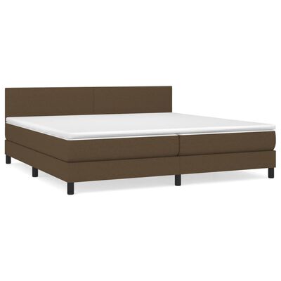 vidaXL Boxspring posteľ s matracom tmavohnedá 200x200 cm látka