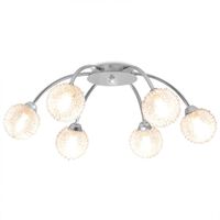 vidaXL Stropná lampa so 6 LED žiarovkami G9 240 W