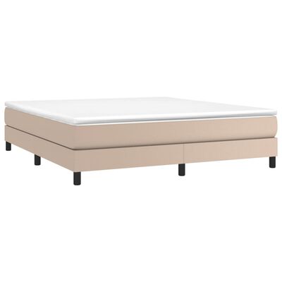 vidaXL Boxspring posteľ s matracom kapučínová 180x200 cm umelá koža