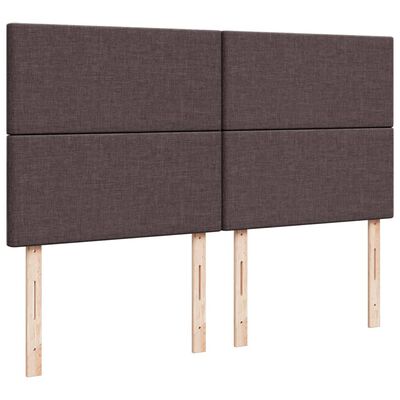 vidaXL Boxspring posteľ s matracom tmavohnedá 200x200 cm látka