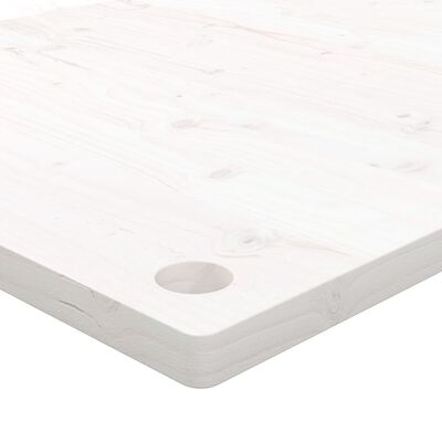 vidaXL Doska stolíka biela 100x60x2,5 cm masívne borovicové drevo